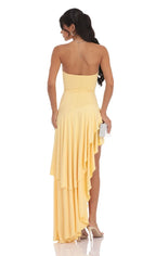 A-Line/Princess Strapless Sleeveless Backless Floor-Length Prom Dress