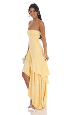 A-Line/Princess Strapless Sleeveless Backless Floor-Length Prom Dress