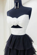 A-Line/Princess Strapless Sleeveless Zipper Up Floor-Length Prom Dress with Slit