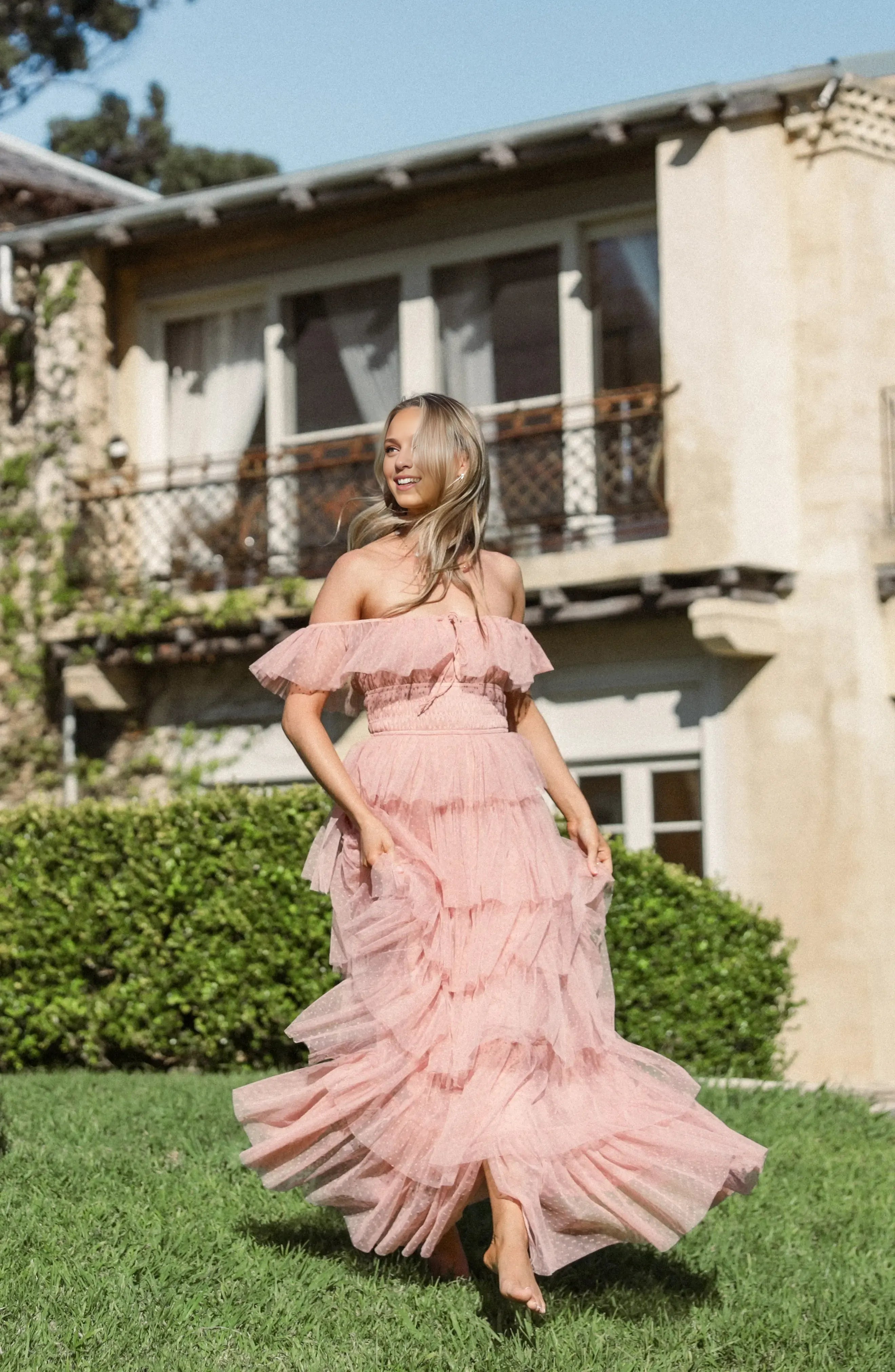 A-Line Square Neck Cap Sleeve Backless Floor-Length Prom Dress
