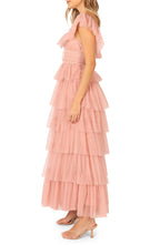 A-Line Square Neck Cap Sleeve Backless Floor-Length Prom Dress