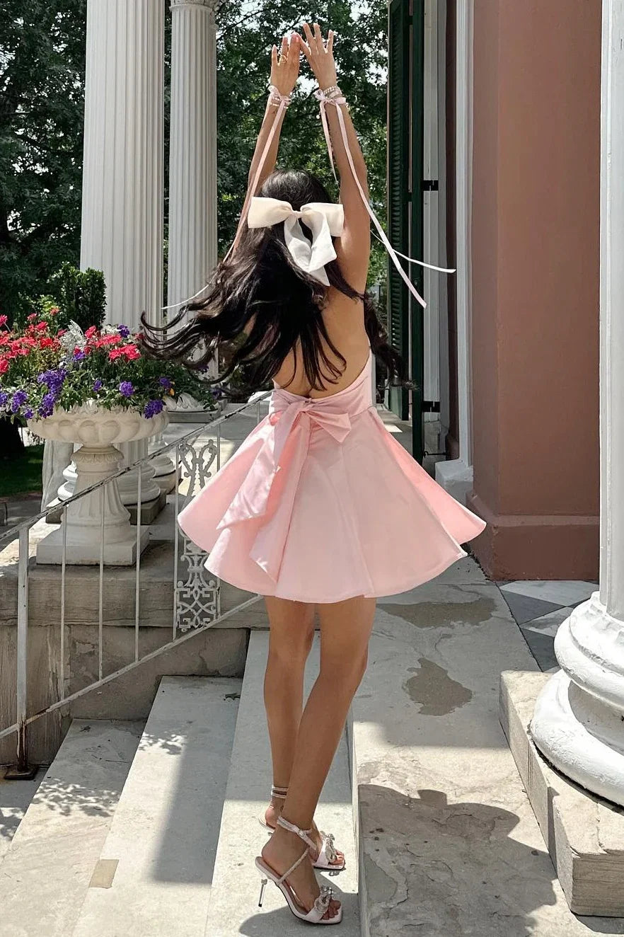 A Line Sweetheart Sleeveless Zipper Up Short-Mini Homecoming Dress