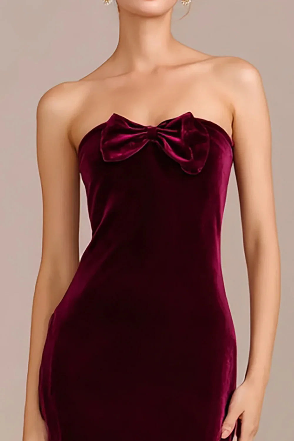 Mermaid/Trumpet Strapless Neck Sleeveless Ankle-Length Prom Dress