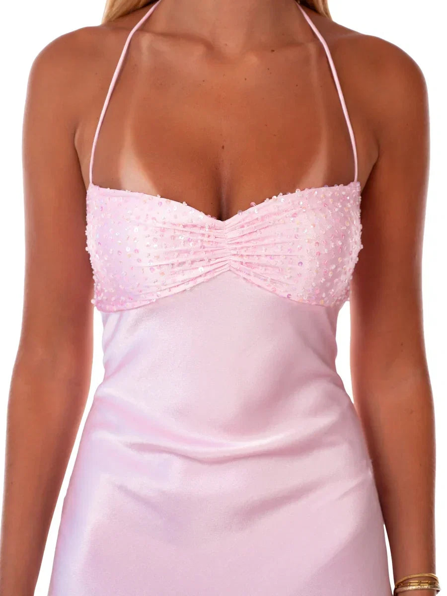 Sheath Spaghetti Straps Sleeveless Criss Cross Back Short-Mini Homecoming Dress
