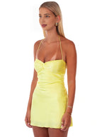 Sheath Spaghetti Straps Sleeveless Criss Cross Back Short-Mini Homecoming Dress