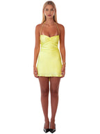 Sheath Spaghetti Straps Sleeveless Criss Cross Back Short-Mini Homecoming Dress