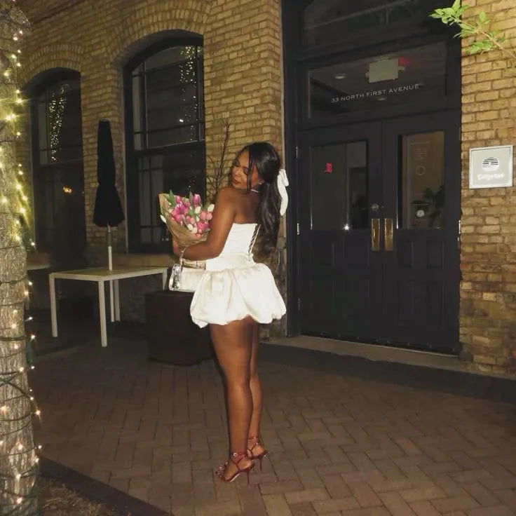 Strapless Sleeveless A Line Pleated Short-Mini Homecoming Dress