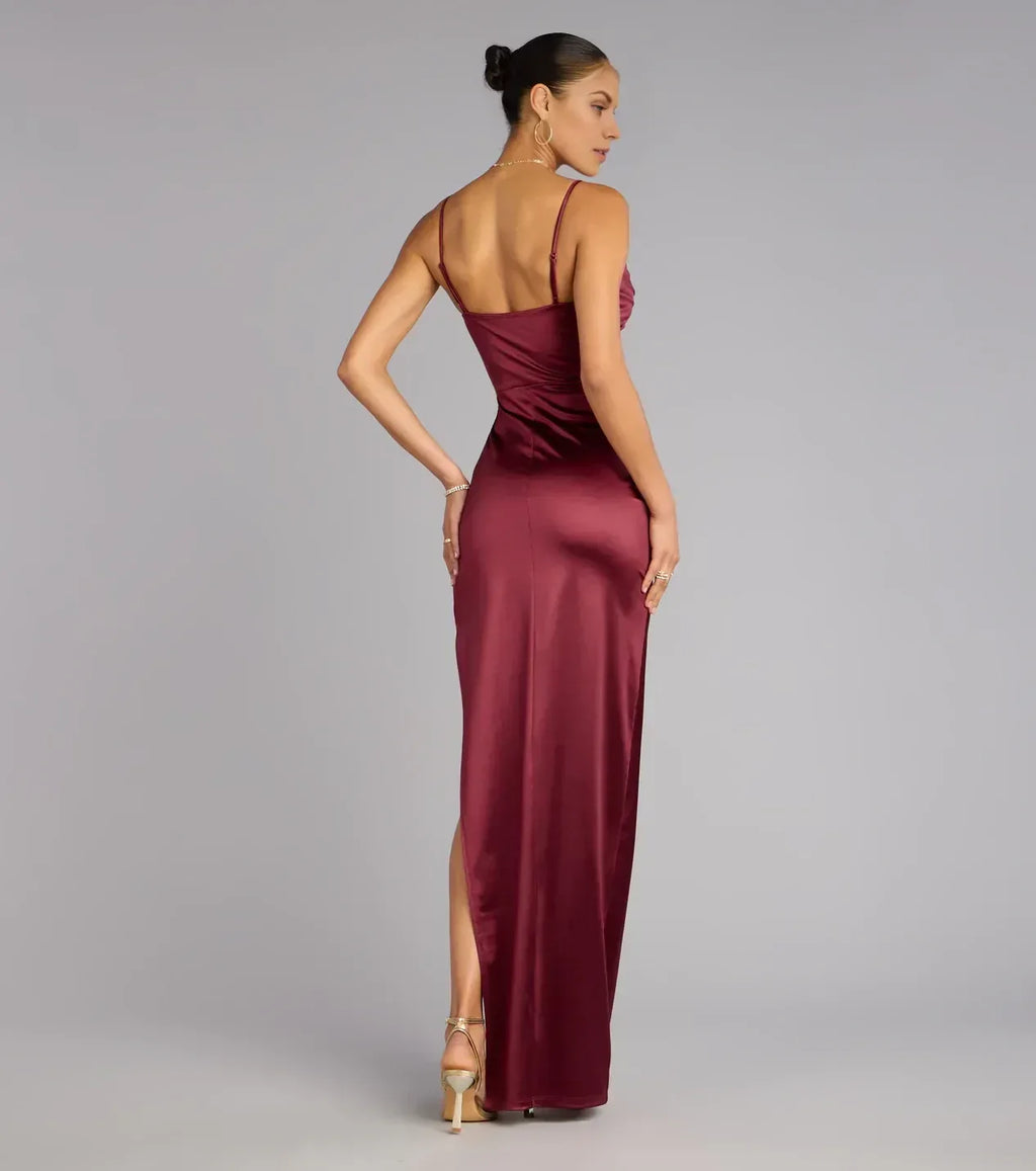 Dashing Sheath Sweetheart Neck Spaghetti Strap Open Back Floor Length Prom Dress