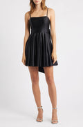Dashing Square Neck Sleeveless Lace Up Bow Back Short Length Homecoming Dress