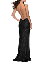 Dazzling Mermaid Scoop Neck Sleeveless Open Back Floor Length Evening Dress