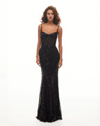 Dazzling Mermaid Sweetheart Neck Sleeveless Zipper Back Floor Length Evening Dress
