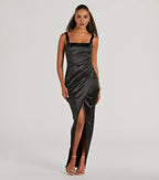 Dazzling Sheath Square Neck Sleeveless Zipper Back Floor Length Prom Dress