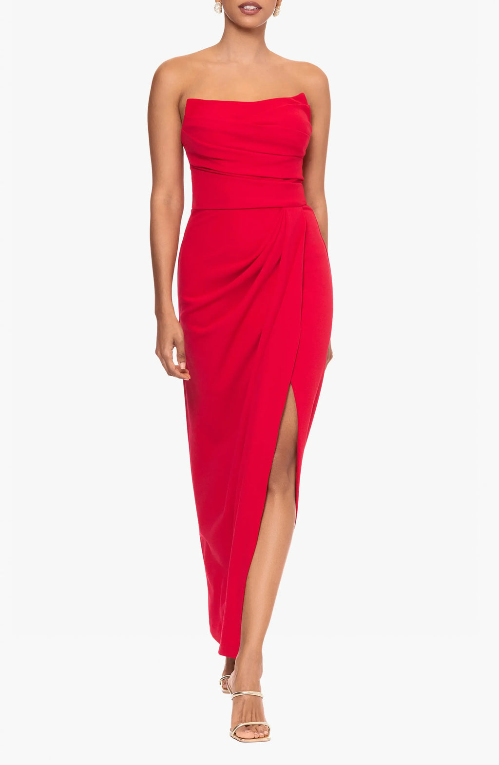 Dazzling Sheath Strapless Sleeveless Zipper Back Floor Length Evening Dress