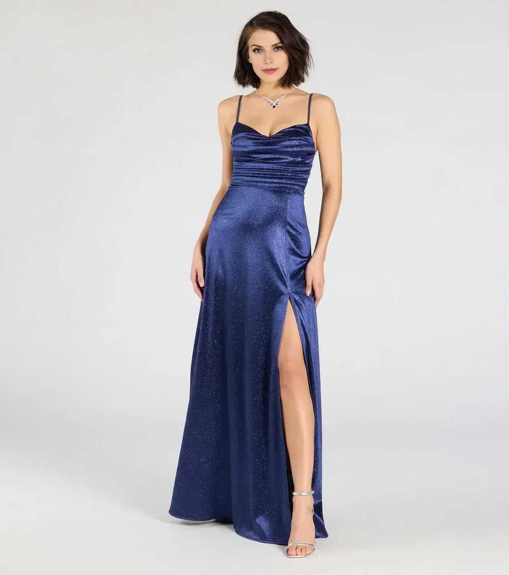 Dazzling Sheath Sweetheart Neck Spaghetti Strap Zipper Back Floor Length Prom Dress
