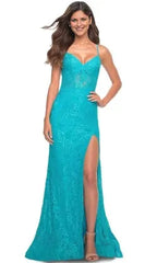Deep V-Neck Sleeveless Sheath Pretty Floor length Prom Dress For Sale For Women