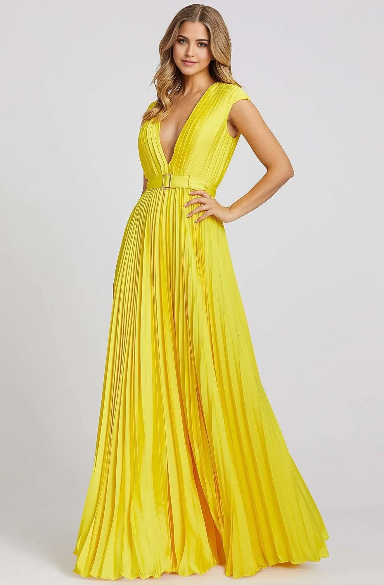 Deep V Neck Sleeveless Sheath Trendy Floor length Long Prom Dress For Sale For Women