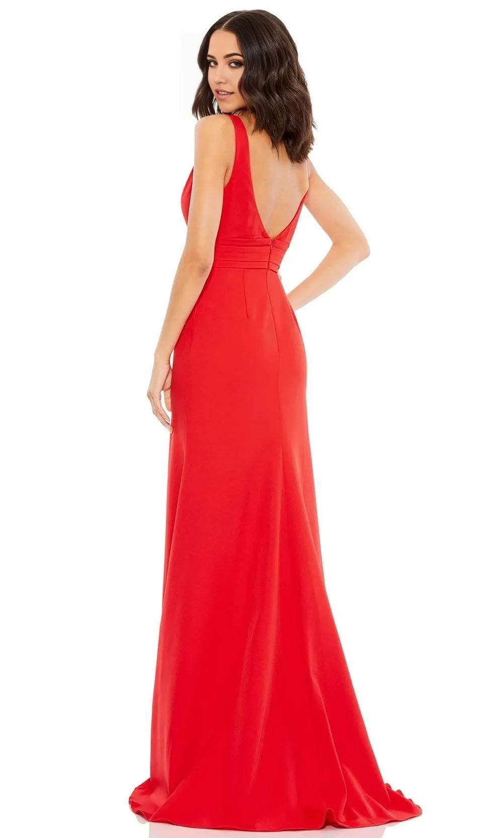Deep V Neck Sleeveless Trumpet Classic Floor length Long Prom Dress For Sale For Ladies