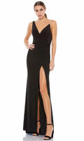 Deep V Neckline Sleeveless Sheath Off the shoulder Classic Floor length Long Prom Dress For Sale For Women