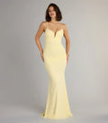 Delicate Trumpet Plunge Neck Spaghetti Strap Zipper Back Floor Length Prom Dress