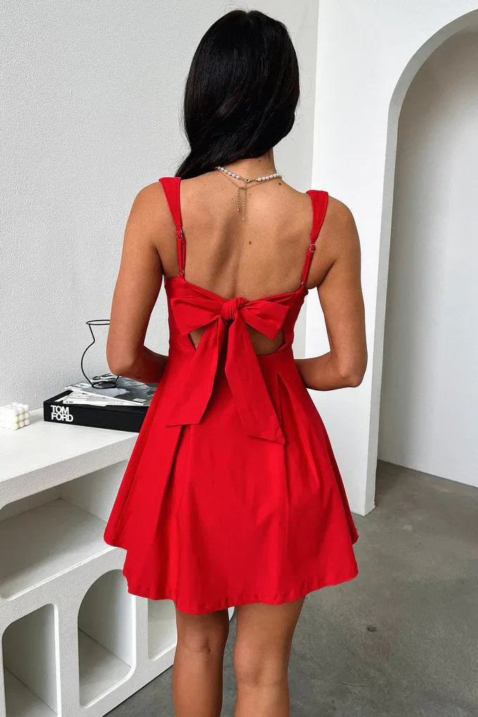 Discount A-Line Square Neck Sleeveless Pleated Short-Mini Homecoming Dress