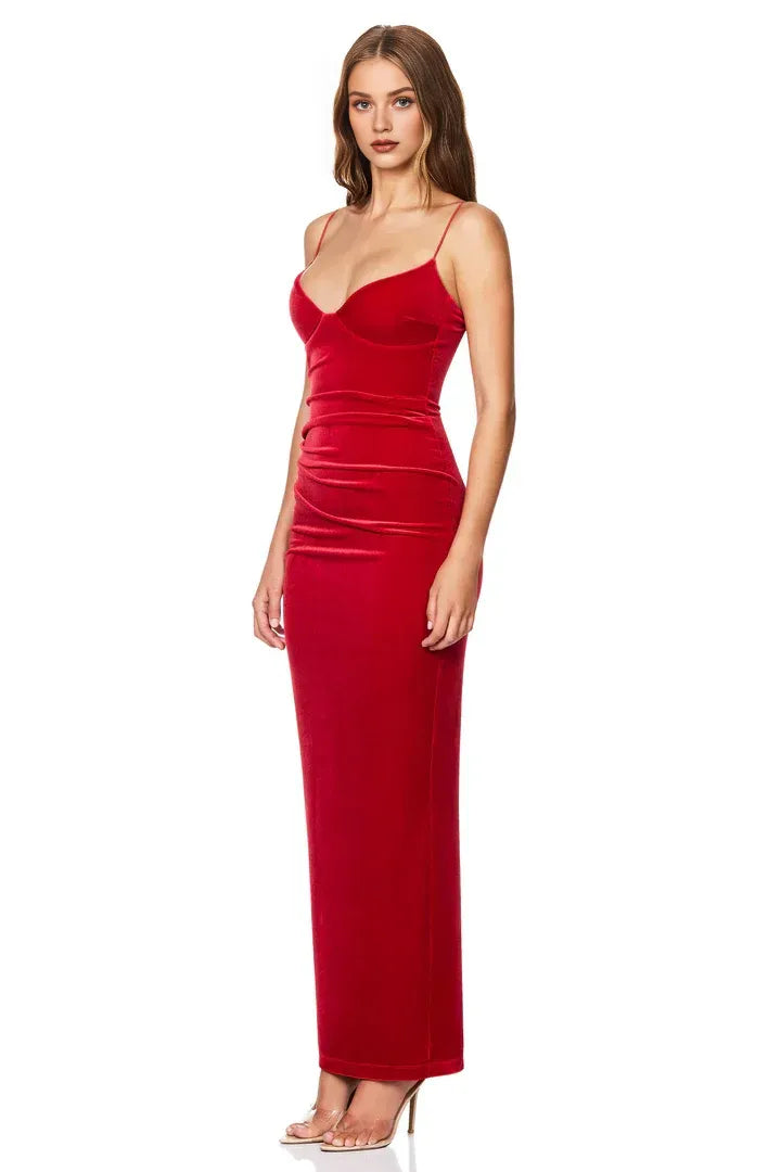 Discount Column Sweetheart Neck Sleeveless Ankle-Length Prom Dress