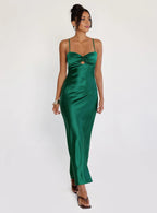 Discount Fitted Spaghetti Straps Sleeveless Floor-Length Prom Dress