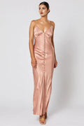Discount Fitted V Neck Sleeveless Floor-Length Prom Dress