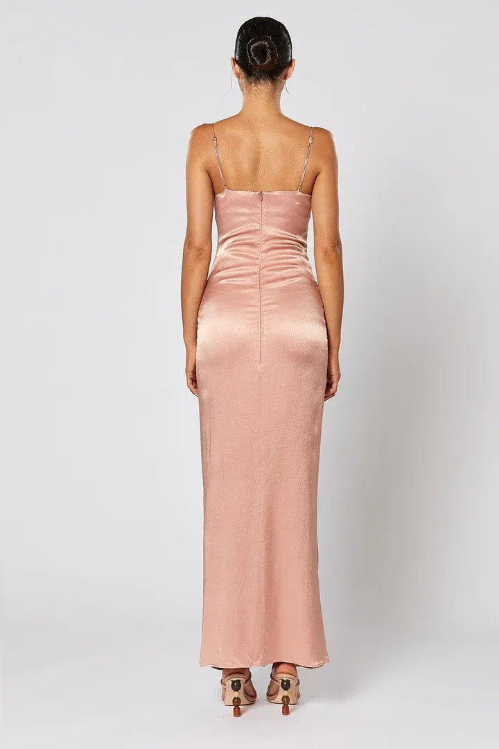 Discount Fitted V Neck Sleeveless Floor-Length Prom Dress