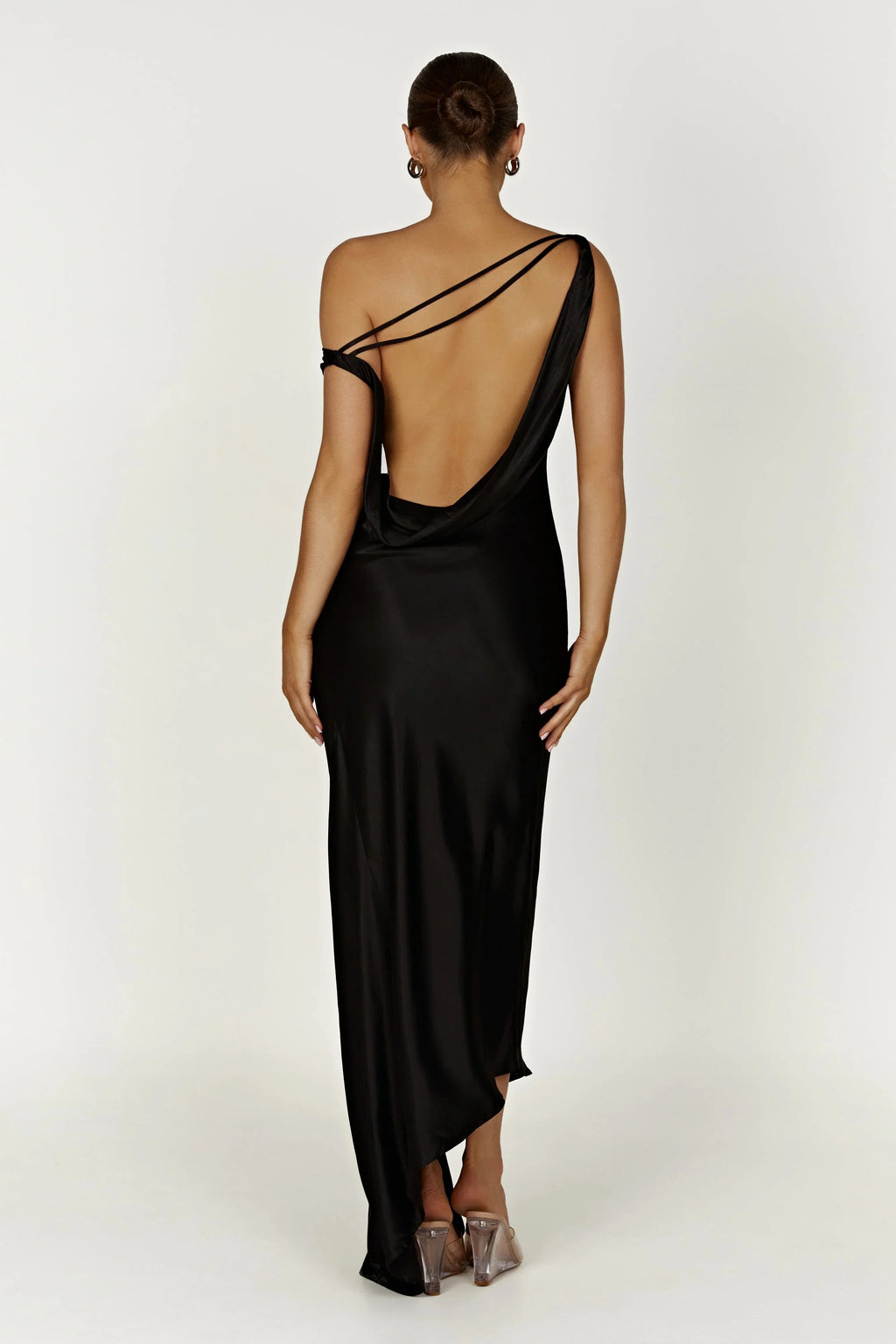 Black Discount Floor Length Prom Dresses Simple Strapless Prom Dresses for Women No Slit Backless Ball Gowns