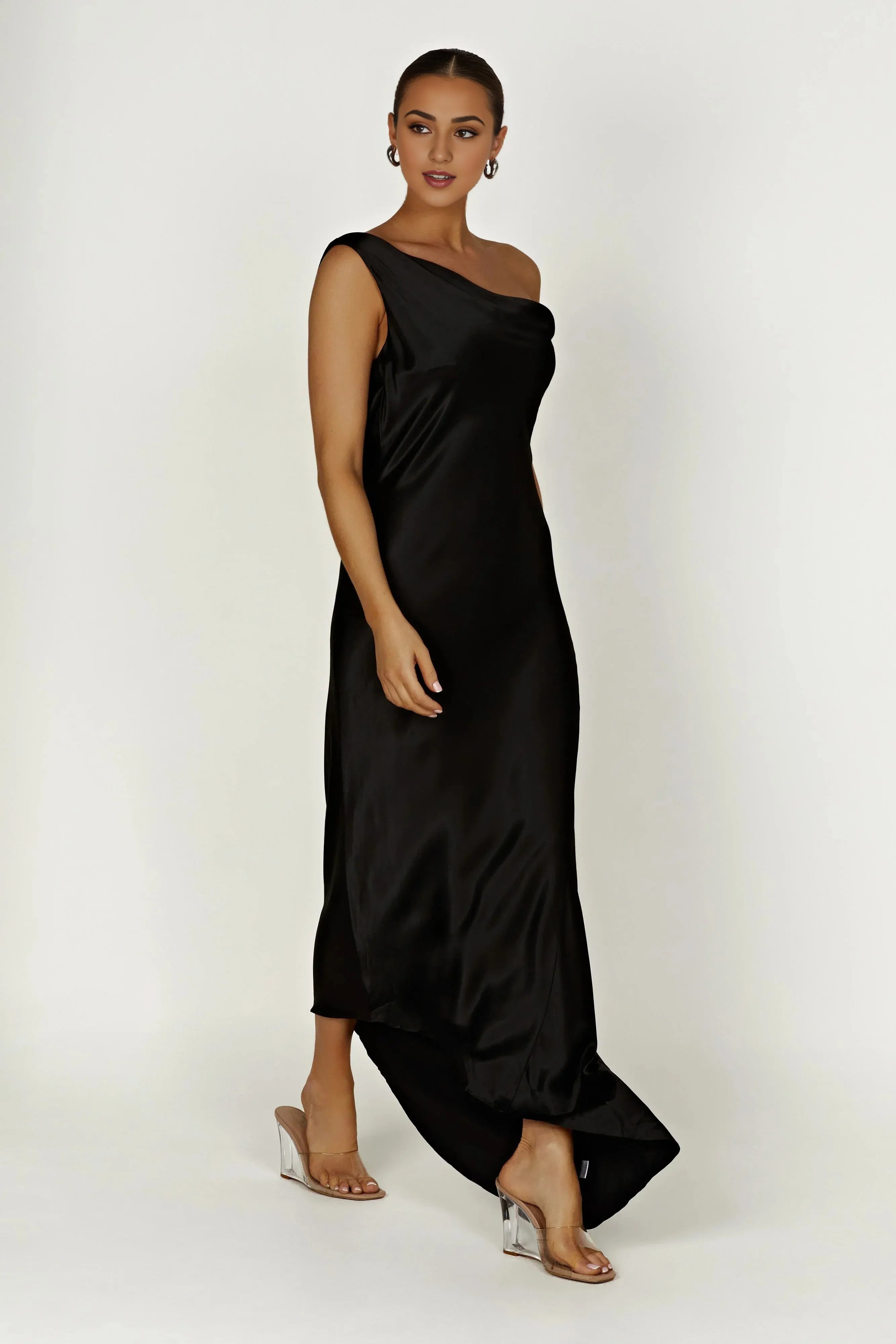 Black Discount Floor Length Prom Dresses Simple Strapless Prom Dresses for Women No Slit Backless Ball Gowns