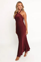 Discount Sheath Halter Neck Sleeveless Floor-Length Prom Dress