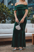 Discount Sheath Off Shoulder Sleeveless Backless Floor-Length Prom Dress