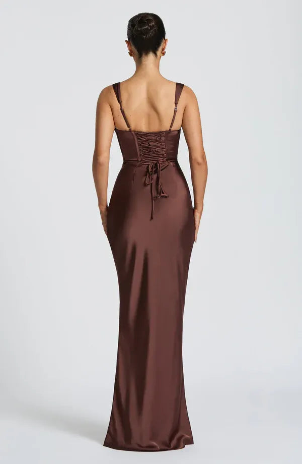 Distinct Mermaid Square Neck Adjustable Strap Lace Up Back Floor Length For Women Prom Dress