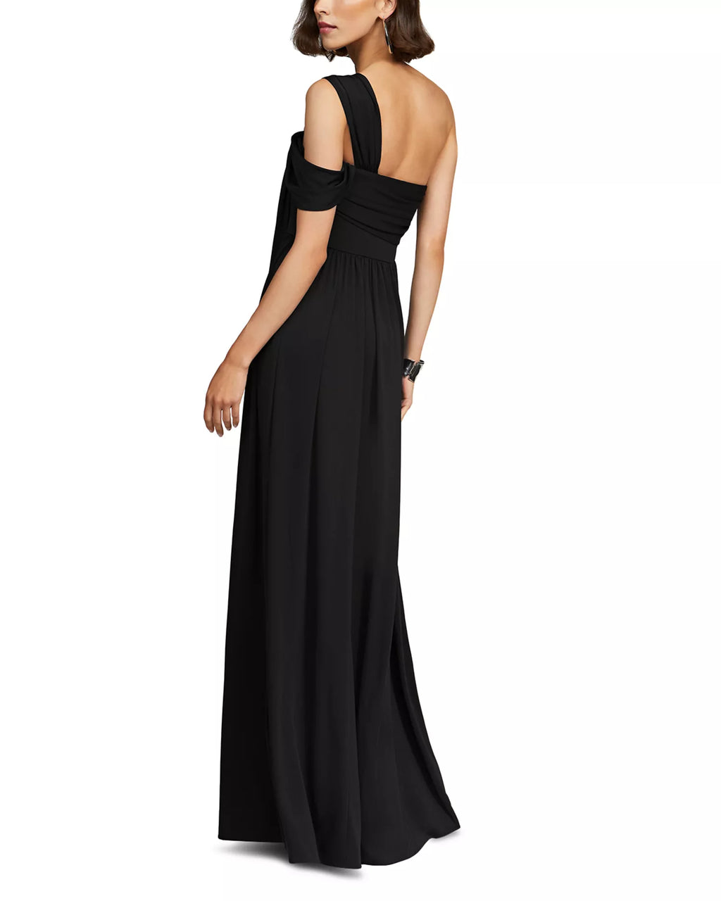 Dramatic A Line One Shoulder Strapless Open Back Train Floor Length Hot Sale Prom Dress