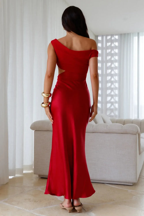 Robe de bal sirène spectaculaire asymétrique, sans manches, avec découpes au dos et longueur ras du sol