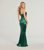 Dramatic Mermaid Strapless Sleeveless Zipper Back Floor Length Prom Dress