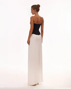 Dramatic Sheath Off Shoulder Draped Sleeve Lace Up Back Floor Length Evening Dress