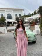 Dreamy A-Line Strapless Sweetheart Sleeveless Floor-Length Bridesmaid Evening Dress