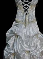 Dreamy Ball Gown Strapless Spaghetti Strap Lace-Up Back Floor-Length Bridal Dress