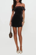 Dreamy Bodycon Off Shoulder Short Sleeve Open Back Short Length Homecoming Dress