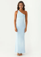 Dreamy Mermaid One Shoulder Sleeveless Tie Back Floor Length Plus Size Evening Dress