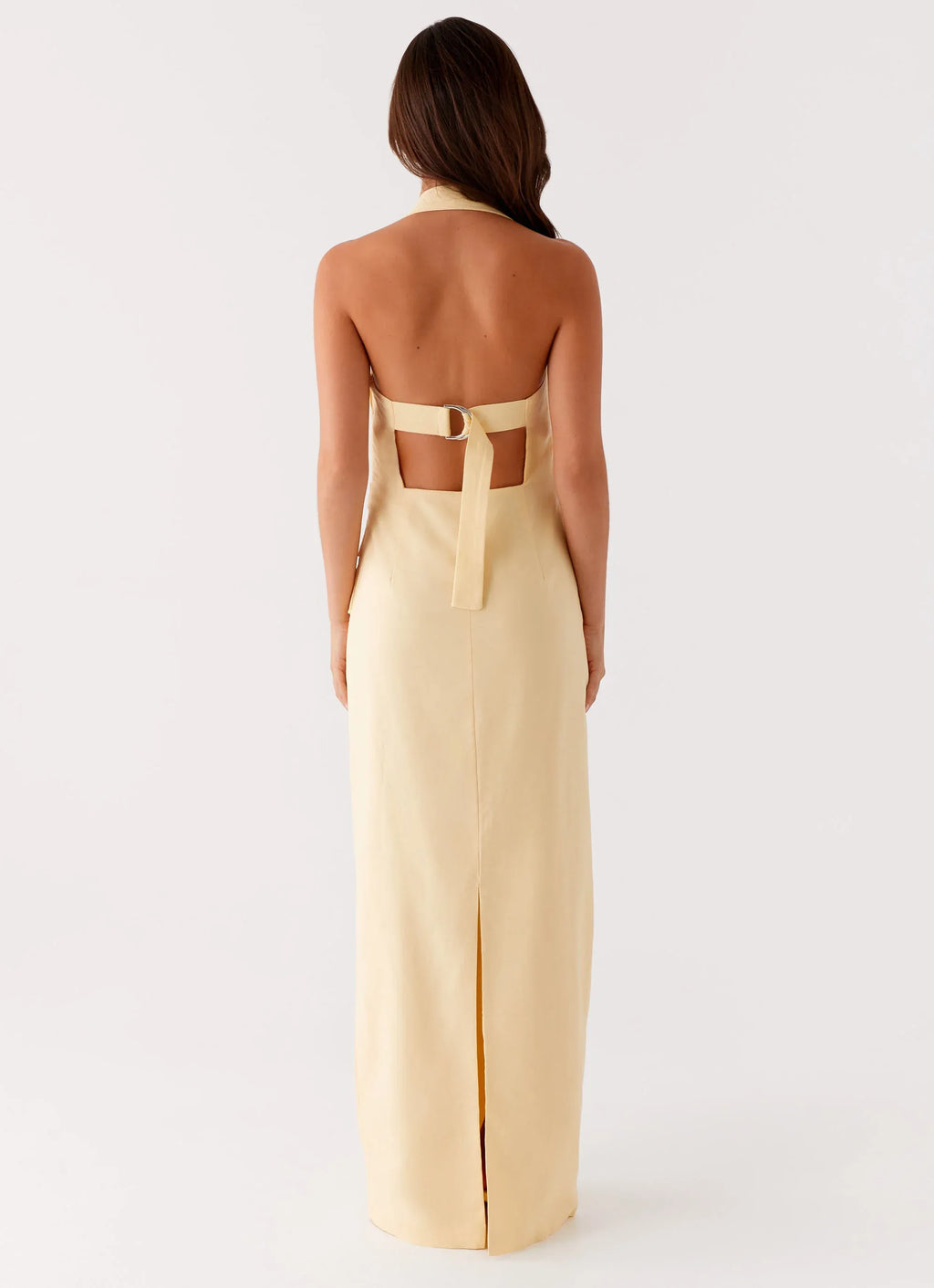 Dreamy Sheath Halter Neck Sleeveless Buckle Back Floor Length Plus Size Evening Dress