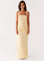 Dreamy Sheath Halter Neck Sleeveless Buckle Back Floor Length Plus Size Evening Dress