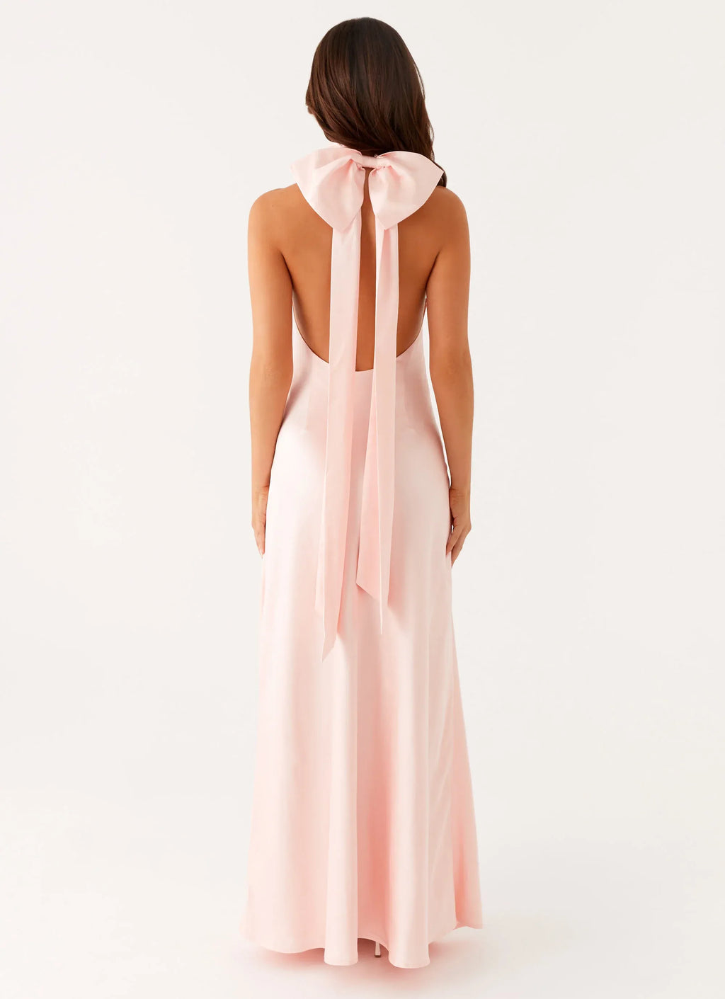 Dreamy Sheath High Neck Sleeveless Bow Back Floor Length Plus Size Evening Dress