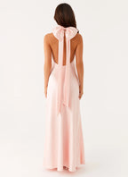 Dreamy Sheath High Neck Sleeveless Bow Back Floor Length Plus Size Evening Dress