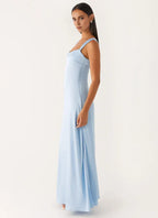 Dreamy Sheath Square Neck Sleeveless Open Back Floor Length Plus Size Evening Dress