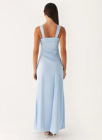 Dreamy Sheath Square Neck Sleeveless Open Back Floor Length Plus Size Evening Dress