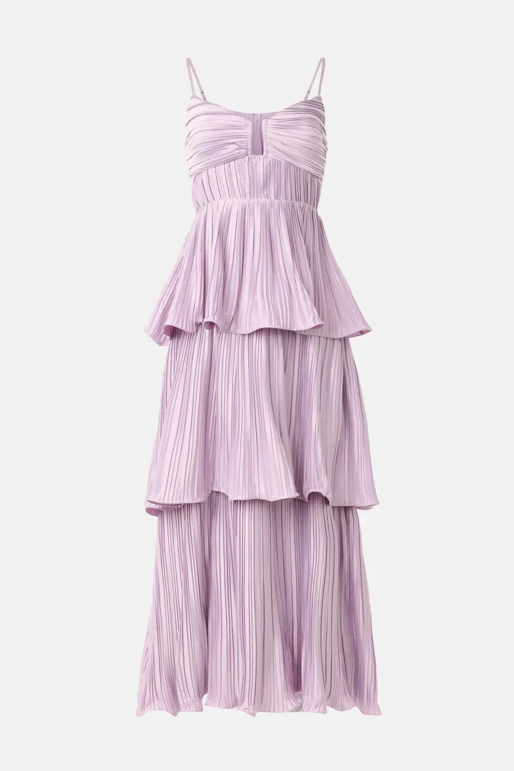 Dreamy Sheath Sweetheart Neck Sleeveless Tiered Pleat Floor Length Plus Size Prom Dress
