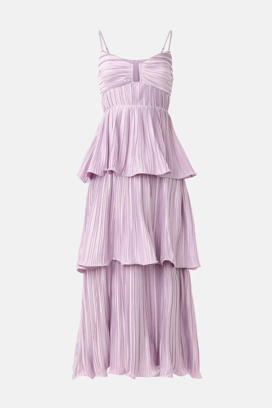 Dreamy Sheath Sweetheart Neck Sleeveless Tiered Pleat Floor Length Plus Size Prom Dress
