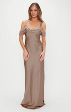 Dress Regular Straps Square Neck Sleeveless Maxi Dress Column Simple Backless Prom Dress